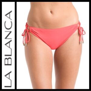 NWT La Blanca Island Goddess Side Tie Hipster Swim Bottom